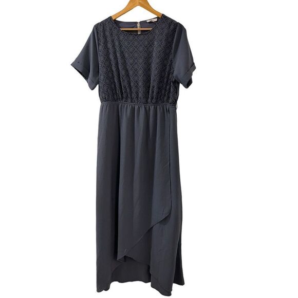 Polagram Gray MIDI Dress Size Large Women’s - Picture 1 of 6